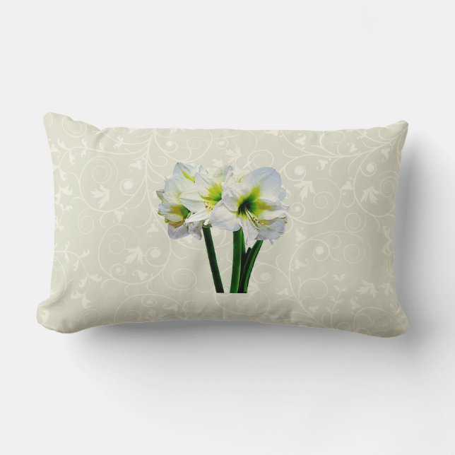 Coussin Rectangle Amaryllis Green Princess (Recto)