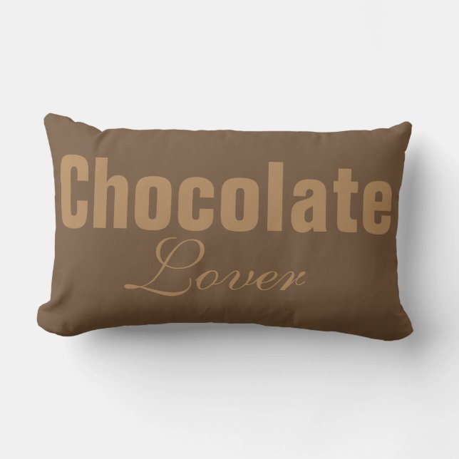 Coussin Rectangle Amateur de chocolat (Recto)