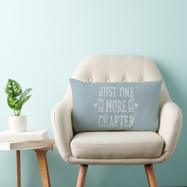 Coussin Rectangle Amateur de livres Juste un chapitre de plus Typogr (Chaise)