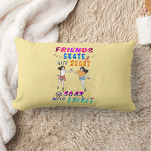 Coussin Rectangle Amis Polyester Skate With Heart Soar With Spirit