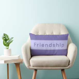 Coussin Rectangle Amitié personnalisée Élégante Périwinkle violet