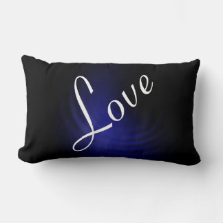 Coussin Rectangle Amour bleu foncé