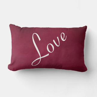 Coussin Rectangle Amour Carmine Rouge Doux Pastel Couleur Tone