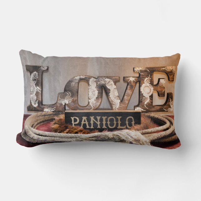 Coussin Rectangle Amour de cowboy (Recto)