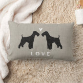 Coussin Rectangle Amour de terriers d'Airedale (Couverture)