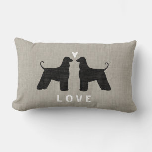 Coussin Rectangle Amour des Lévriers Afghans