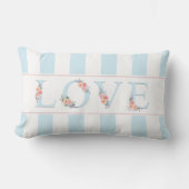 Coussin Rectangle Amour en Fleur Pastel Stripes (Recto)