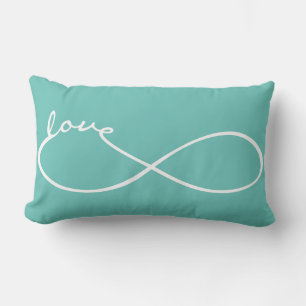 Coussin Rectangle Amour Infini Lemniscate blanc + votre fond.