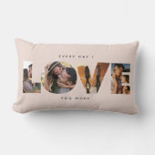 Coussin Rectangle Amour Moderne Collage Découpe Saint-Valentin Couss (Recto)