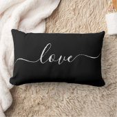Coussin Rectangle AMOUR | Noir et blanc réversible (Couverture)