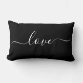 Coussin Rectangle AMOUR | Noir et blanc réversible (Recto)