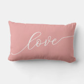 Coussin Rectangle Amour Simple Écriture Rose (Verso)