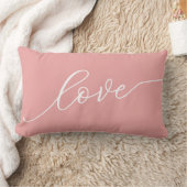 Coussin Rectangle Amour Simple Écriture Rose (Couverture)