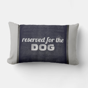 Coussin Rectangle amoureux de les chiens citent humour gris et denim