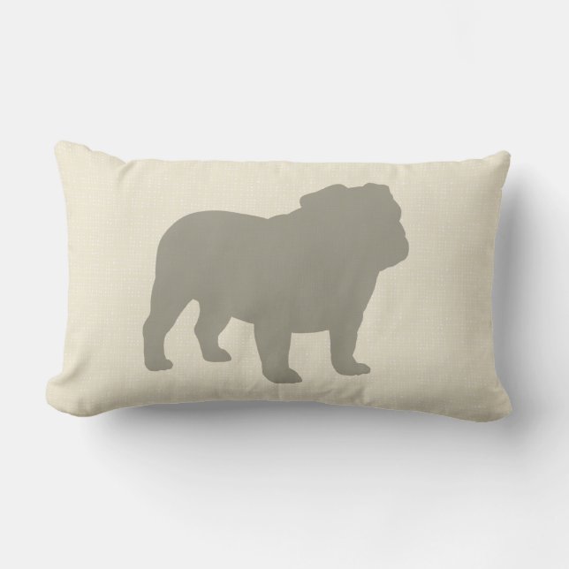 Coussin Rectangle Amoureux des chiens décoratif de silhouette (Recto)