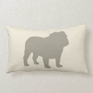 Coussin Rectangle Amoureux des chiens décoratif de silhouette