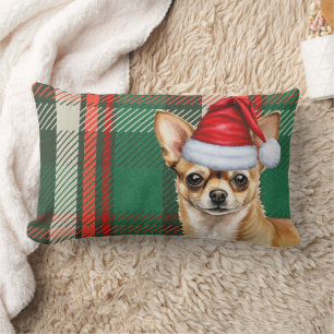 Coussin Rectangle Amoureux des chiens Noël Chihuahua Jour férié