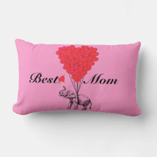 Coussin Rectangle Amusant éléphant romantique meilleure maman
