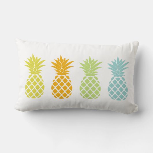 Coussin Rectangle Ananas arc-en-ciel (Verso)