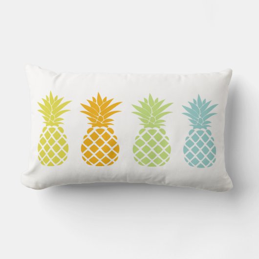 Coussin Rectangle Ananas arc-en-ciel (Recto)
