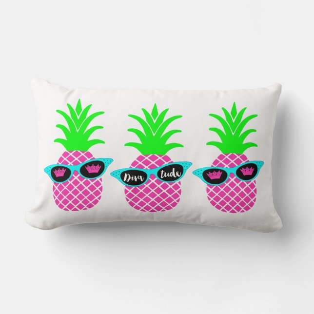 Coussin Rectangle Ananas avec DIVAtude (Recto)