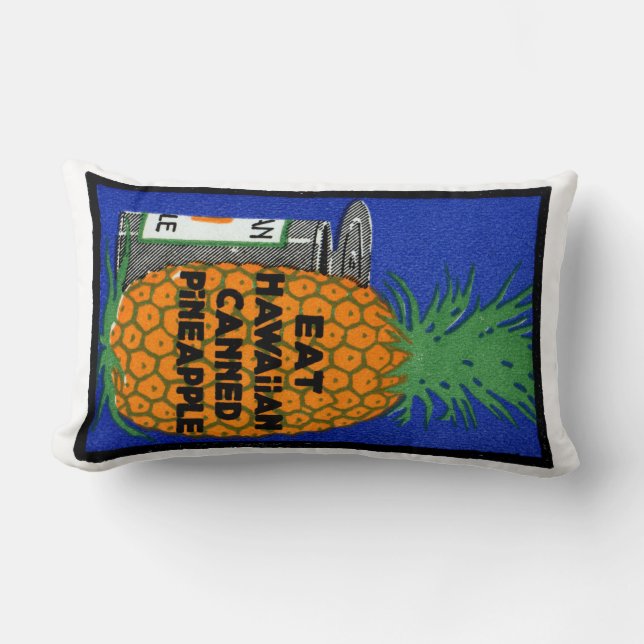 Coussin Rectangle Ananas hawaïen vintage (Recto)