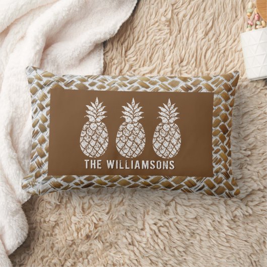 Coussin Rectangle Ananas Personnalisés (Couverture)