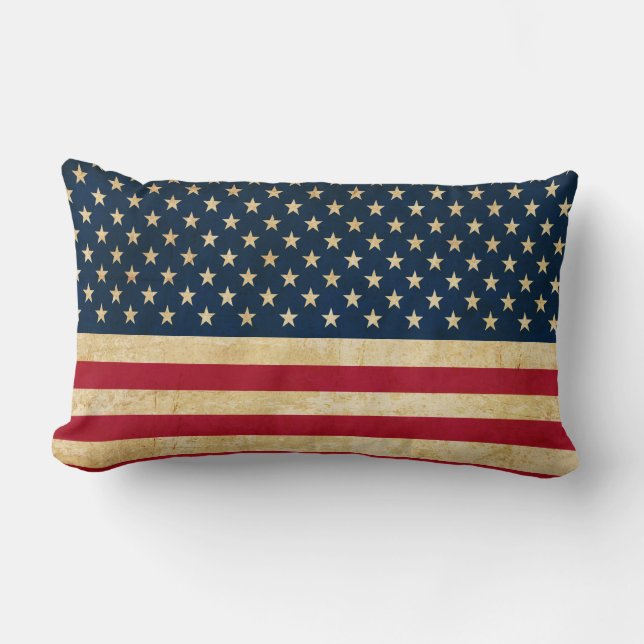 Coussin Rectangle Ancien drapeau américain (Recto)