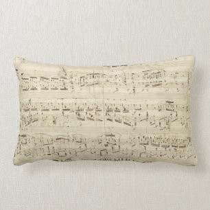 Coussin Rectangle Anciennes Notes de Musique - Partition de Musique