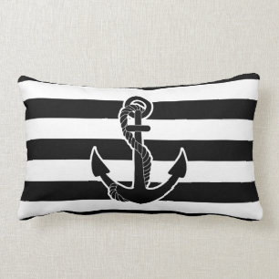 Coussin Rectangle Ancre noire