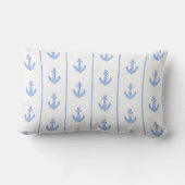 Coussin Rectangle Ancres Nautiliques et Rayures de Corde | Monogramm (Verso)
