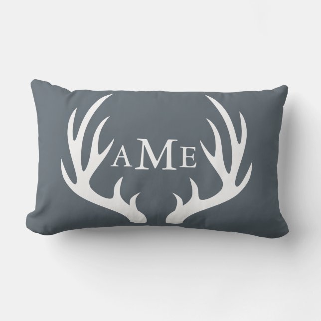 Coussin Rectangle Andouillers modernes rustiques de cerfs communs de (Recto)