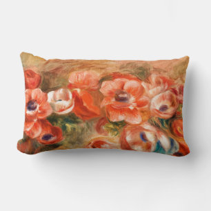 Coussin Rectangle Anémones de Renoir Impressionniste Peinture