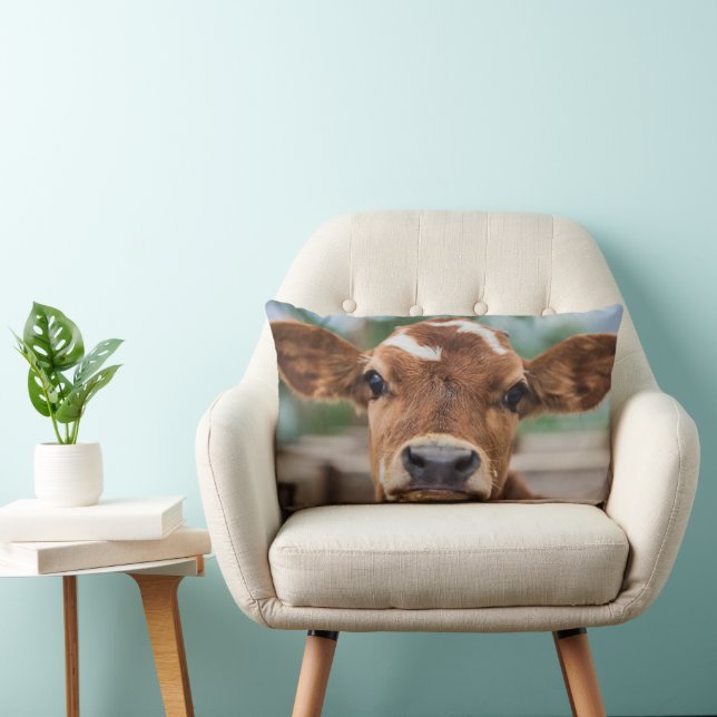 Coussin Rectangle Animaux de bébés cutest | Petite vache (Chaise)