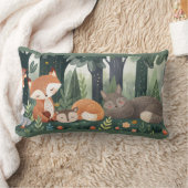 Coussin Rectangle Animaux de forêt endormis (Couverture)