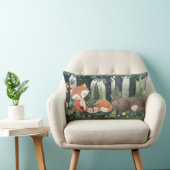 Coussin Rectangle Animaux de forêt endormis (Chaise)