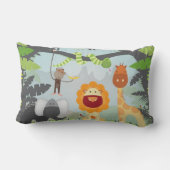 Coussin Rectangle Animaux de jungle (Verso)