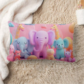 Coussin Rectangle Animaux doux aux couleurs pastel (Couverture)