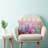 Coussin Rectangle Animaux doux aux couleurs pastel (Chaise)