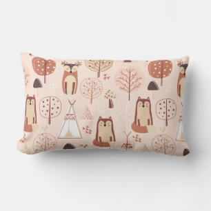 Coussin Rectangle Animaux forestiers adorables