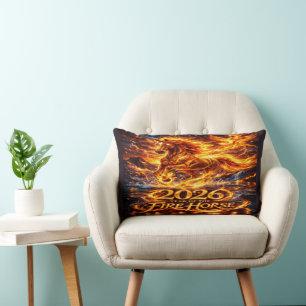 Coussin Rectangle Année du Cheval de Feu 2026