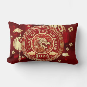 Coussin Rectangle Année du Dragon 2024 SIGNE Zodiaque chinois