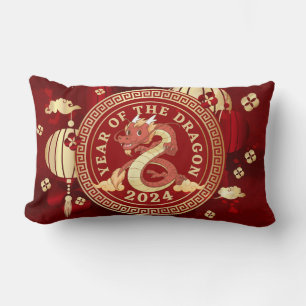 Coussin Rectangle Année du Dragon 2024 SIGNE Zodiaque chinois