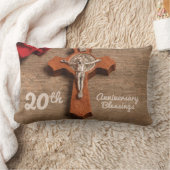 Coussin Rectangle Anniversaire de 20 ans d'ordination du prêtre Rose (Couverture)