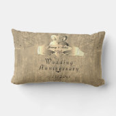 Coussin Rectangle Anniversaire de l'Ancien anneau de Claddagh  (Verso)