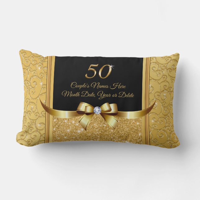 Coussin Rectangle Anniversaire des idées cadeaux du 50e anniversaire (Recto)