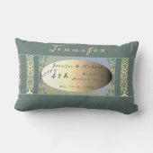 Coussin Rectangle Anniversaire du Mariage Fleur sauvage personnalisé (Verso)