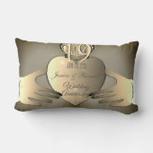 Coussin Rectangle Anniversaire du Mariage photo Claddaugh (Verso)