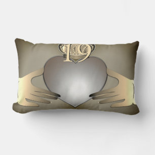 Coussin Rectangle Anniversaire du Mariage photo Claddaugh