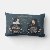 Coussin Rectangle Anniversaire Élégant Monogramme Devis de conte (Verso)